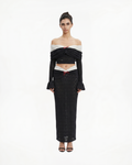 Contrast Lace Off-Shoulder Top