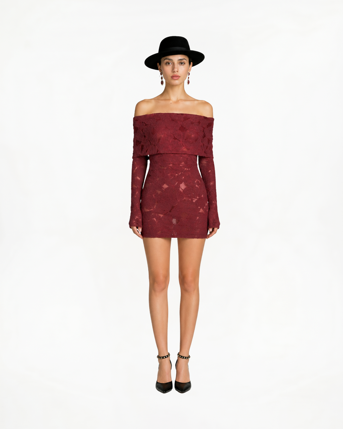 Off the shoulder lace dress