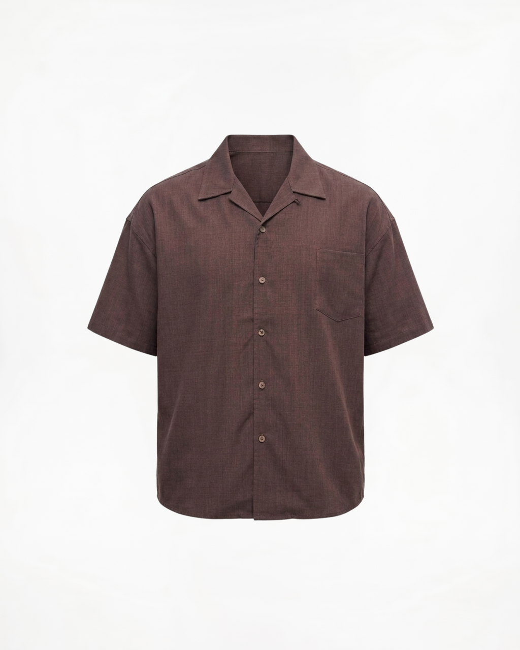Camisa de lino y algodón con cuello cubano