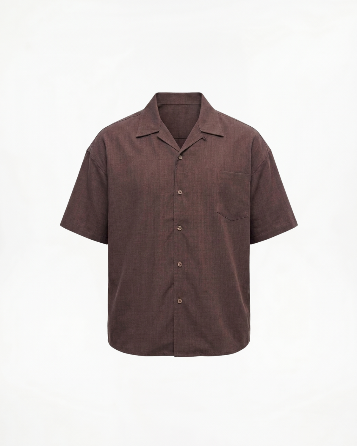 Camisa de lino y algodón con cuello cubano