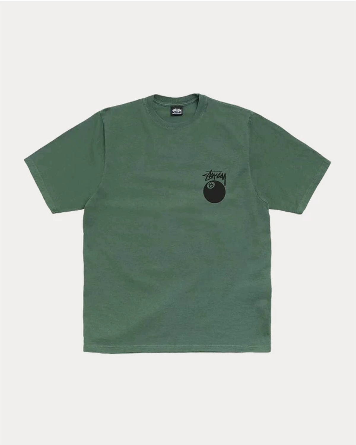 STUSSY Camiseta Eight Ball Logo Unisex – GRX Verde | Colección Verano 2026
