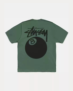 STUSSY Camiseta Eight Ball Logo Unisex – GRX Verde | Colección Verano 2026