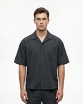 Camisa de lino y algodón con cuello cubano