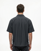 Camisa de lino y algodón con cuello cubano
