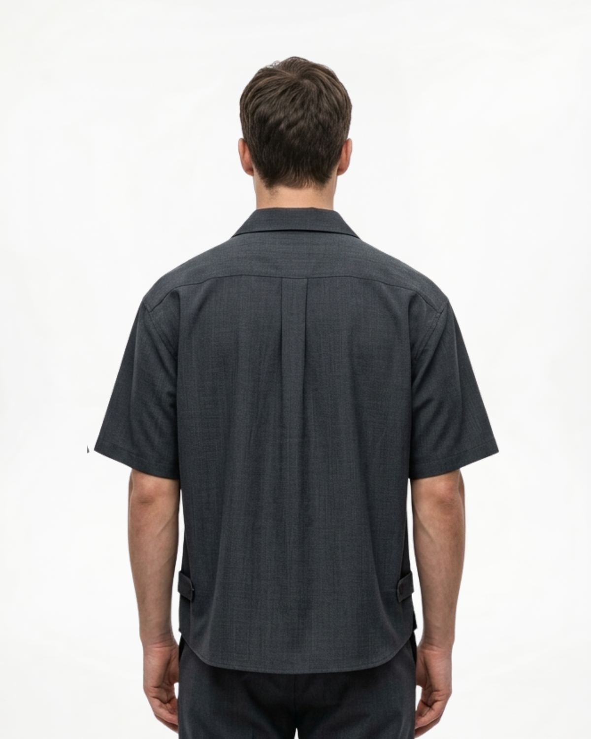Camisa de lino y algodón con cuello cubano