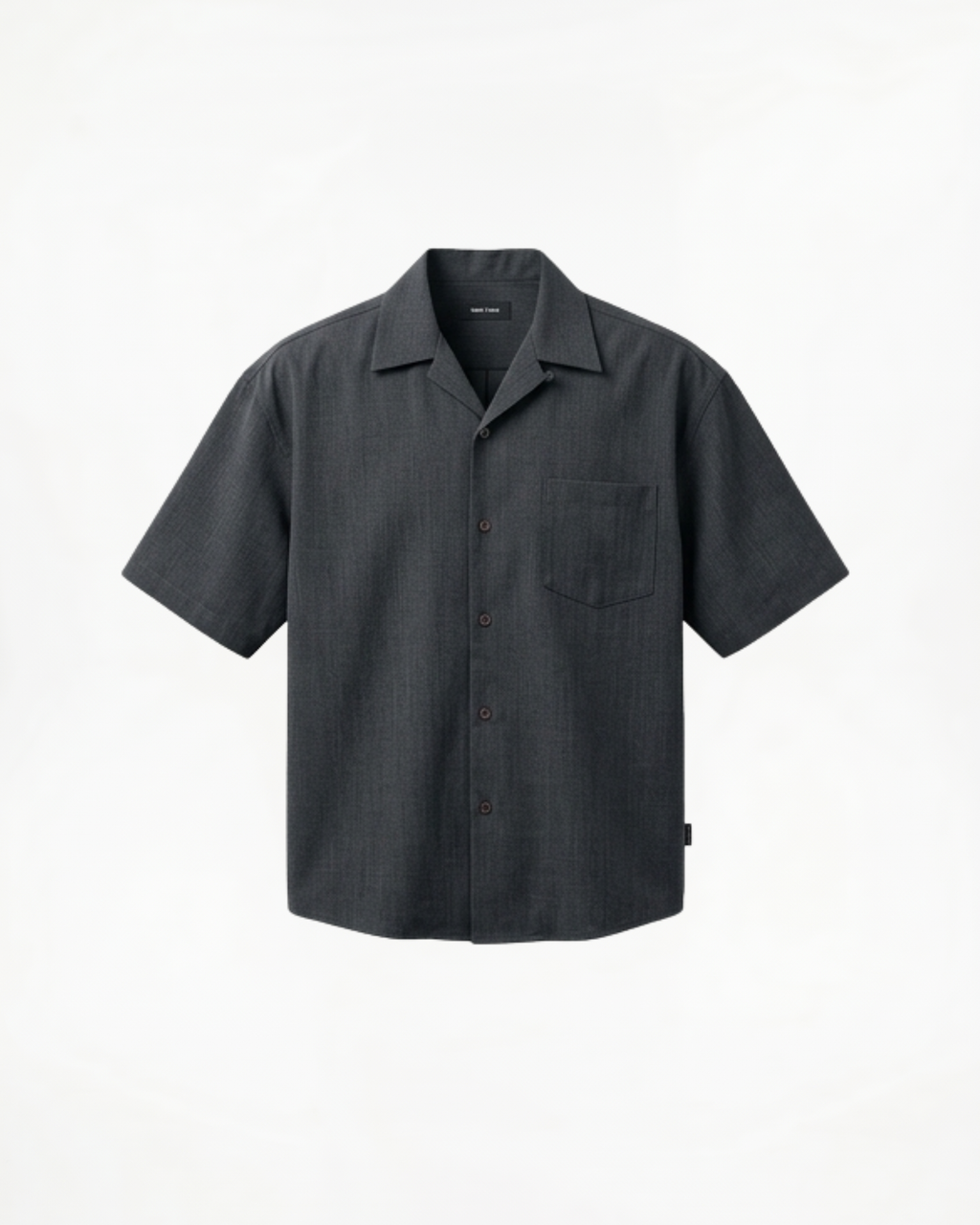 Camisa de lino y algodón con cuello cubano