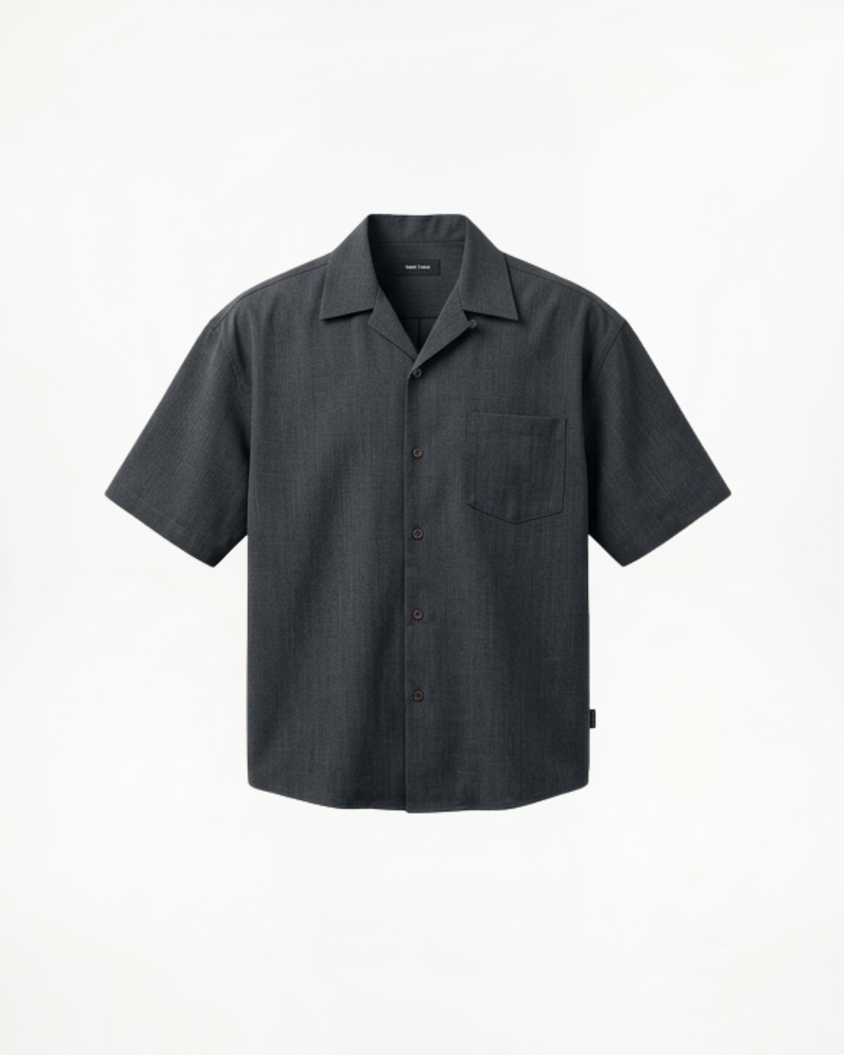 Camisa de lino y algodón con cuello cubano