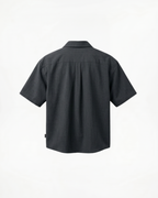Camisa de lino y algodón con cuello cubano