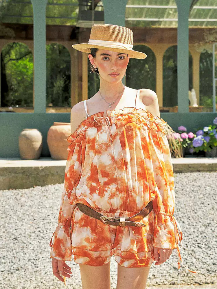 Puff sleeves dress