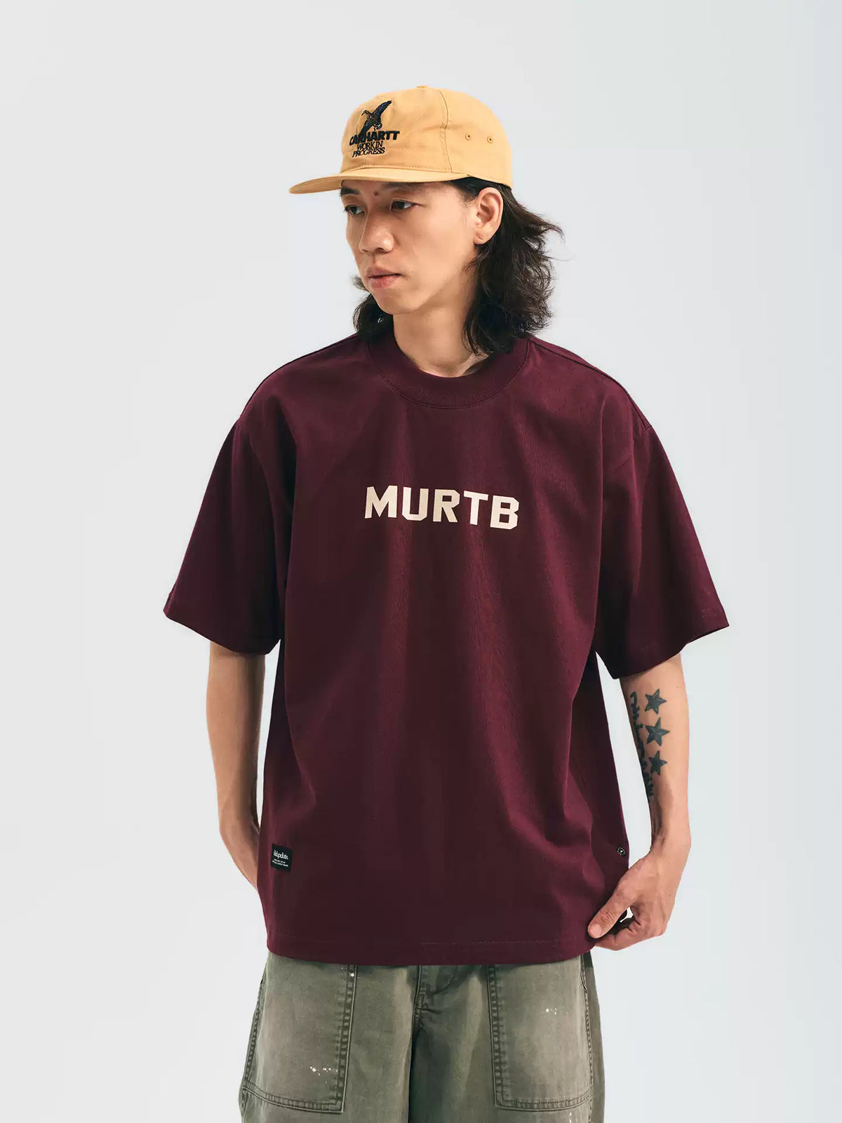 Flocked print commuter T‑shirt