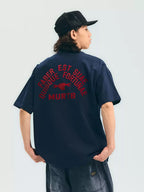 Flocked print commuter T‑shirt