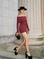 Off the shoulder lace dress
